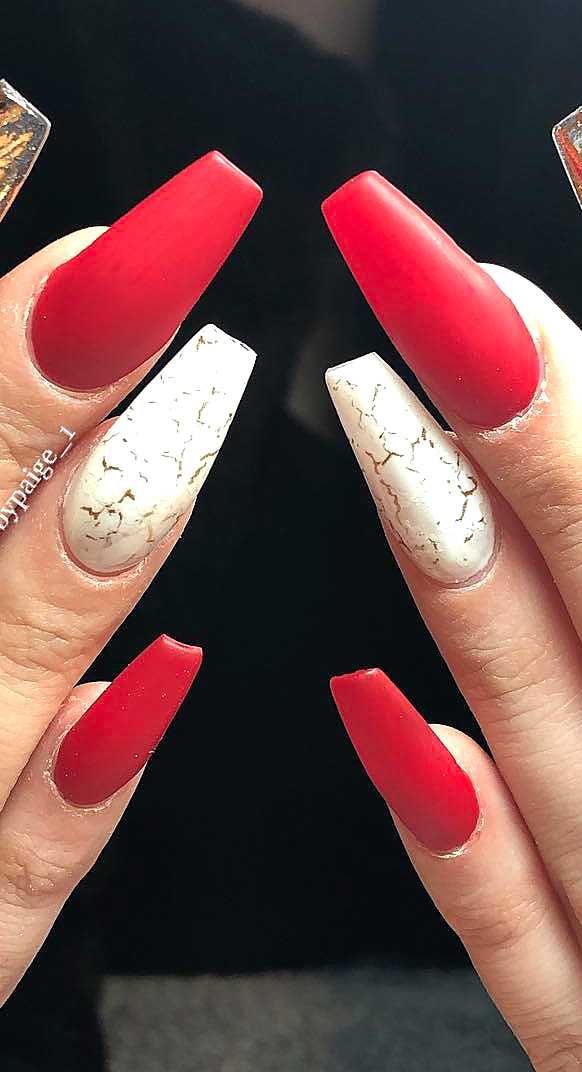 24 Matte Red Nails Ideas Successful Acrylic And Coffin Designs Page 8 Of 24 Women World Blog