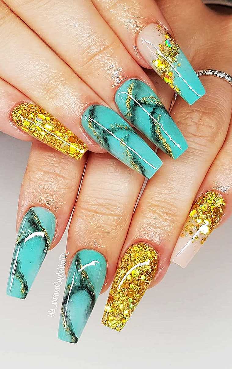 22 Long Acrylic Nail Design In Stiletto And Coffin Shapes
