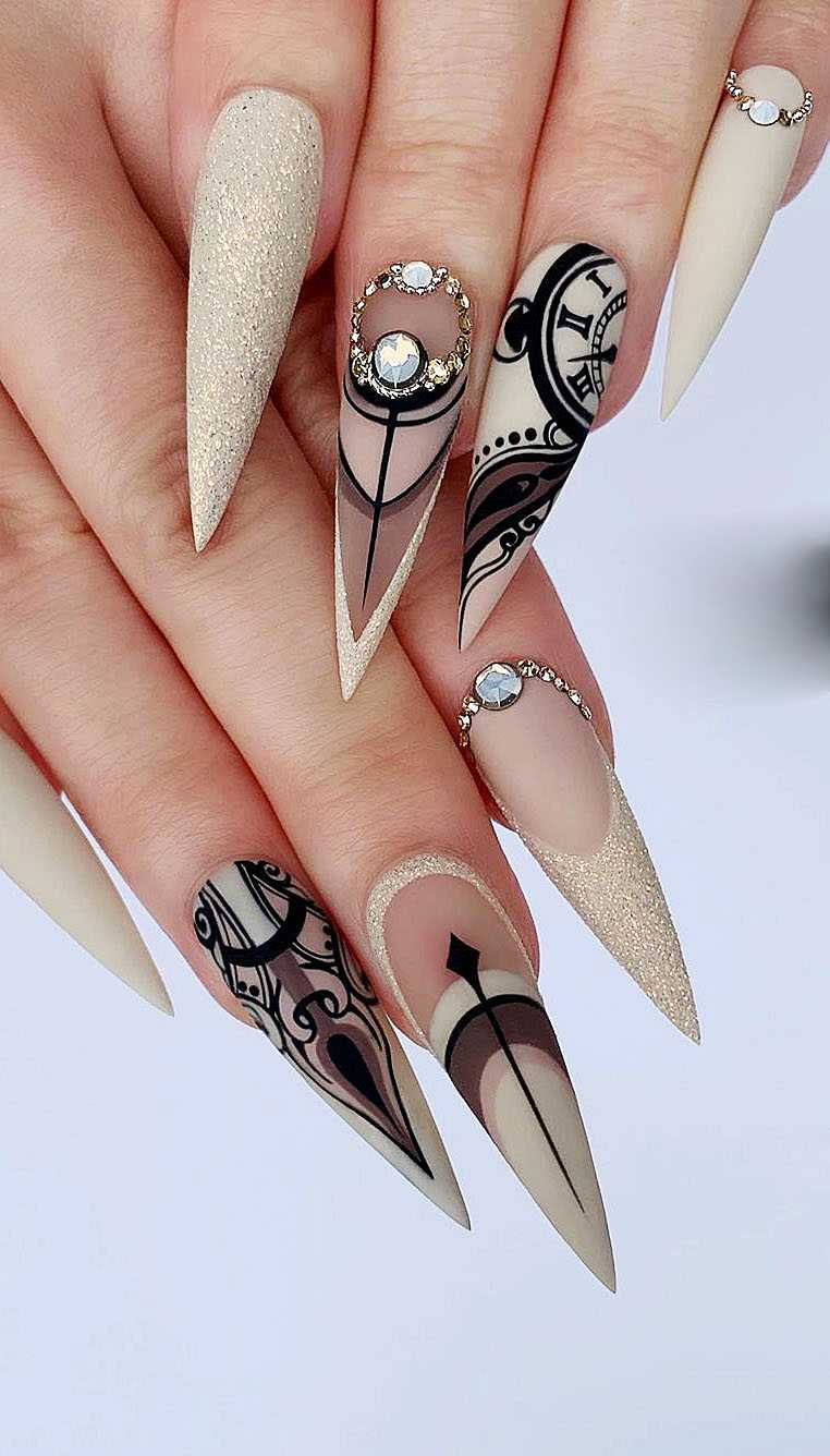 22 Long Acrylic Nail Design In Stiletto And Coffin Shapes Women